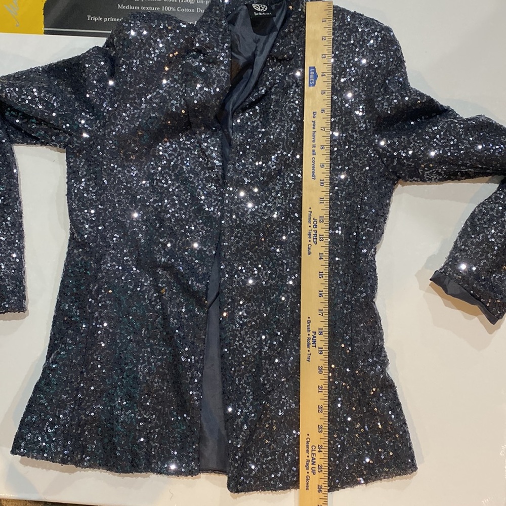Bobeau Gray Sequin Jacket Size L - Picture 9 of 9
